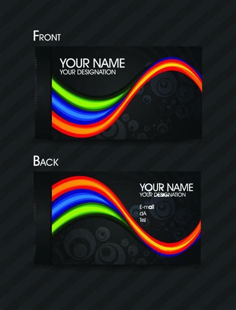 Dynamic color business card templates (2623) Free EPS Download / 4 Vector