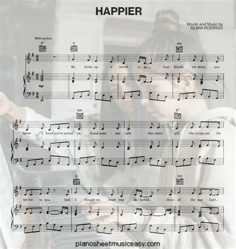 Happier sheet music - G Major