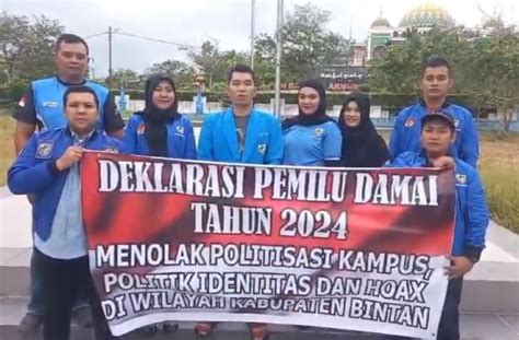 Knpi Bintan Deklarasikan Pemilu Damai Di Kabupaten Bintan