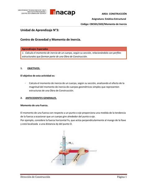 PDF G02 Estática Estructural Momento de Inercia pdf DOKUMEN TIPS