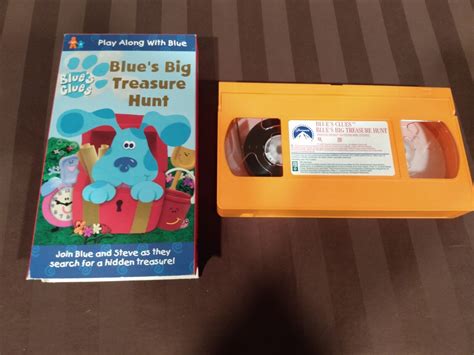 Blues Clues Blues Big Treasure Hunt Vhs 1999 Orange Tape Nick Jr Cartoon St Johns