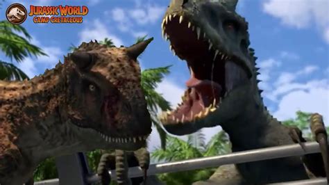 Indominus Rex Vs Carnotaurus Jurassic World Camp Cretaceous