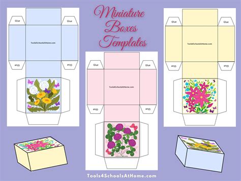 16 Printable Miniature T Boxes Etsy