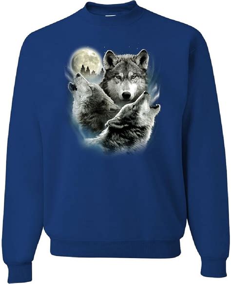 Howling Wolf Pack Sweatshirt Wild Wilderness Animals Nature