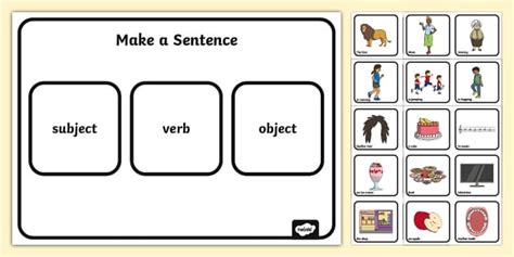 Svo Make A Sentence Board And Cards Teacher Made Twinkl