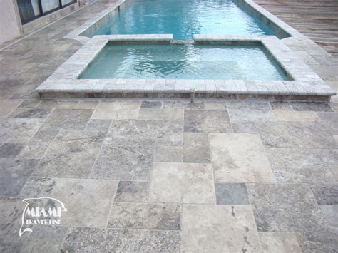 Silver Travertine French Pattern Stone Miami Miami Travertine