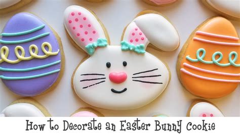 How To Decorate An Easter Bunny Cookie Youtube