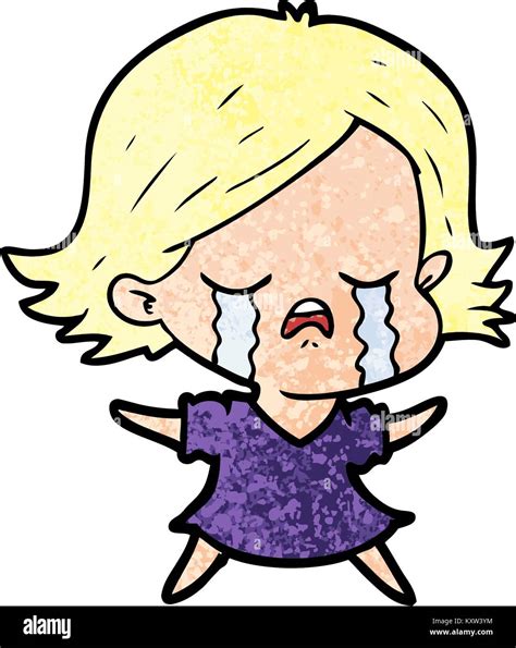 Cartoon Girl Crying Stock Vector Image And Art Alamy