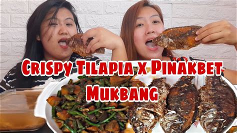 CRISPY FRIED TILAPIA PINAKBET FILIPINO FOOD MUKBANG PHILIPPINES