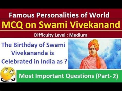 Swami Vivekananda Mcq Gk Quiz On Famous Personalities With Answers