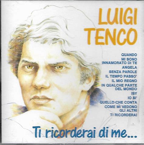 Luigi Tenco Ti Ricorderai Di Me Cd Discogs