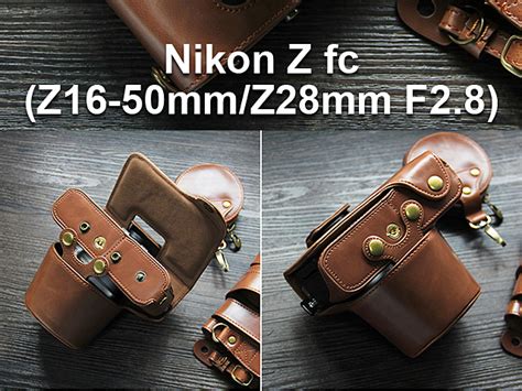 Nikon Z Fc Z16 50mm Z28mm F28 Premium Leather Case With Leather Strap