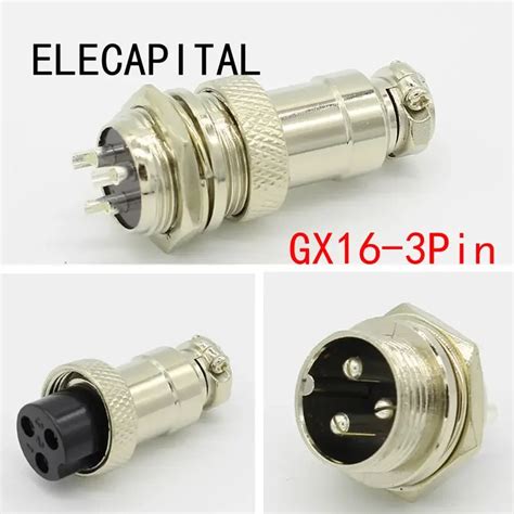 Set Gx Pin Male Female Diameter Mm Wire Panel Connector L Gx