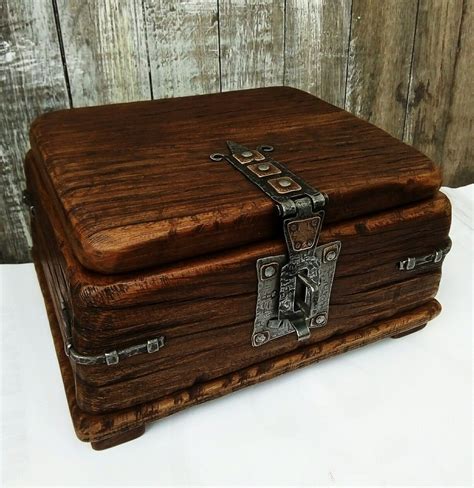 Quickway Imports Antique Wooden Pirate Treasure Chest With Lion Rings