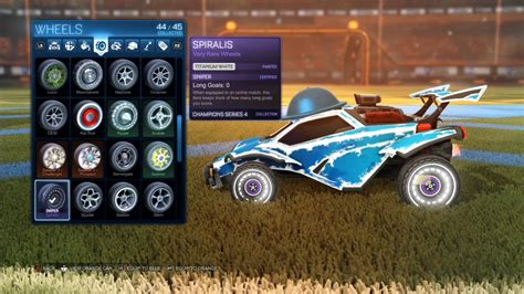 Titanium White Spiralis Rocket League Wheel Showcase YouTube