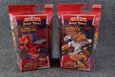 Akedo Beast Strike Ultra Beasts Battlerex Tailwhip Ripclaw Alphawolf