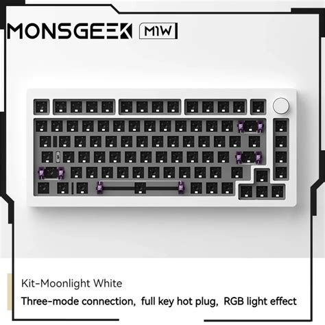 Akko Monsgeek M1w Kit Teclado Mec Nico 3 Mode 75 82 Chaves Junta De