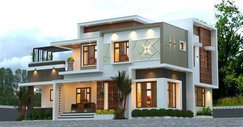 2021 Sq Ft 4 Bedroom Flat Roof Style House Plan Artofit