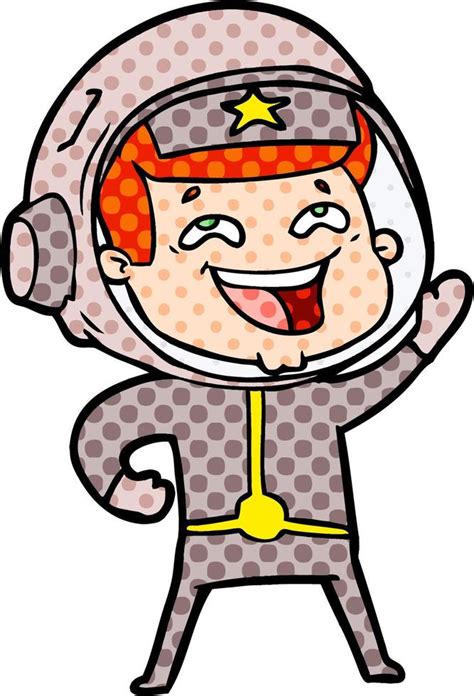 cartoon laughing astronaut 12451261 Vector Art at Vecteezy