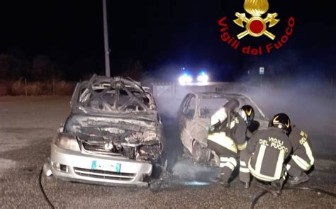 Nel Nuorese Due Auto In Fiamme Ogliastra Vistanet