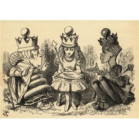 Alice With The White Queen And The Red Queenillustration By Sir John Tenniel 1820 1914 From The