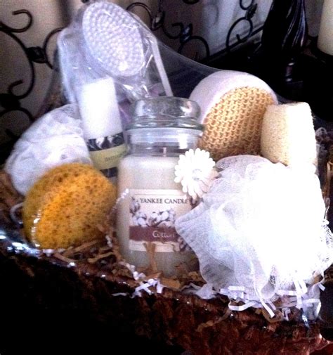 Yankee Candle spa gift basket! Sold for $50. Spa Gift Basket, Gift Baskets, Candle Tops, Staff ...