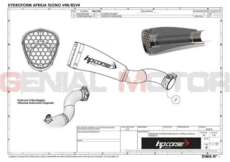 Exhaust Hp Corse Hydroform Srt Satin Aprilia Tuono V