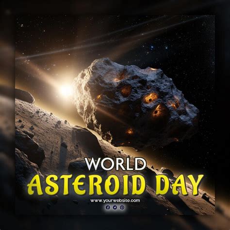 Premium Psd World Asteroid Day