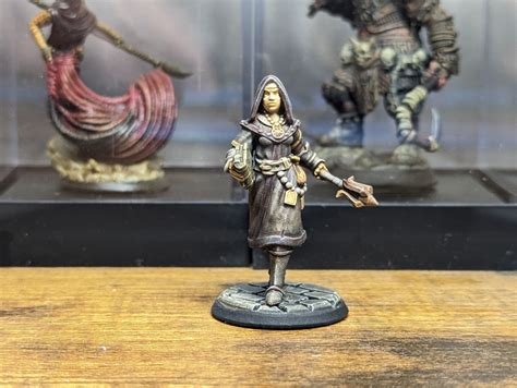 Dnd Female Human Clericwarlock Painted Miniature Etsy