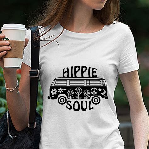 Hippie Van Svg File Hippie Girl Svg Hippie Soul Svg Svg Saying T Shirt