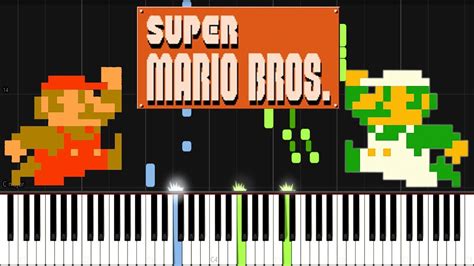 Overworld Theme Super Mario Bros Synthesia Piano Tutorial Youtube