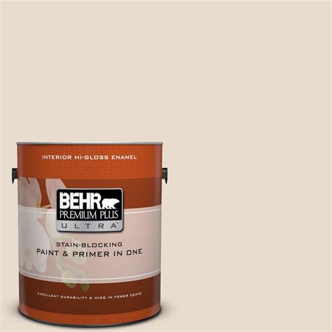 Behr Premium Plus Ultra Gal Or W White Mocha Hi Gloss Enamel