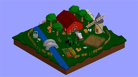 Low Poly Farm Complete Set Buy Royalty Free 3d Model By Gabstock