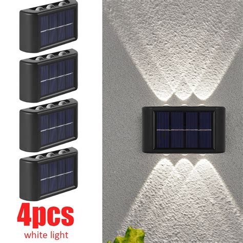 Solar Led L Mpada De Parede Ao Ar Livre Jardim L Mpada Quintal