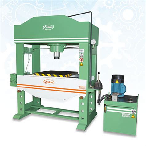 Power Operated H Type Hydraulic Press Machine Color Green Paint