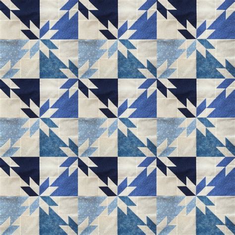 Beautiful Blue Hunters Star Quilt Pre Cut Block Kits 40 Etsy