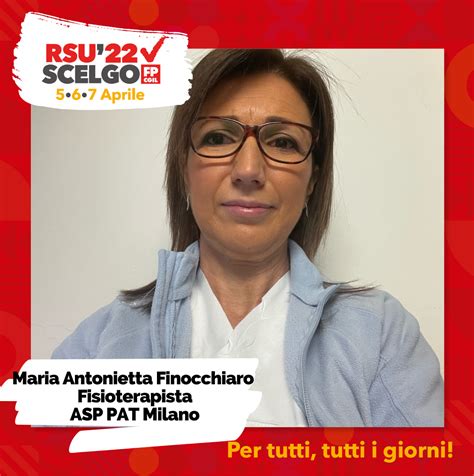 Rsu 2022 Mi Candido Con Fp Cgil Maria Antonietta Finocchiaro