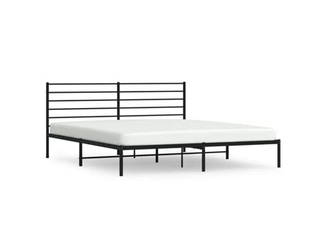 Supersleep tête de lit inclus cadre de lit métal noir 200x200cm