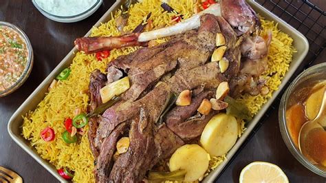 Lamb Leg Roast Arabic Style With Mandi Rice Lamb Leg Recipes Recipes