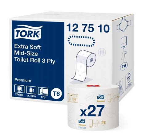 Tork kompakný toaletný papier, Premium, extra jemný, biely, 3 vrstvy ...