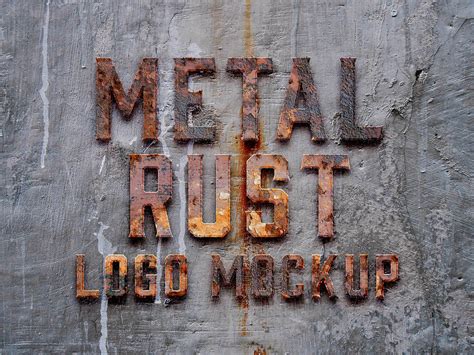 Metal Rust Logo Mockup - Graphicsfuel