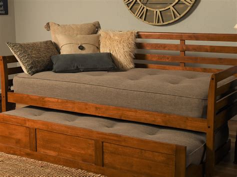 Kodiak Boho Daybed W/ Trundle & Linen Stone Mattresses | MattressFirm