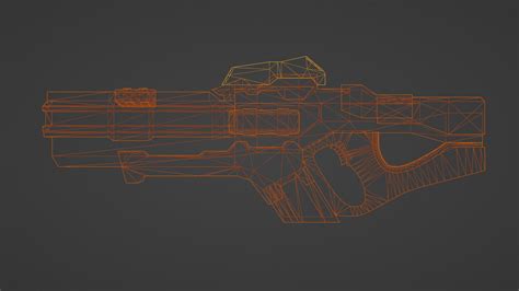 Cyberpunk Rifle 3D - TurboSquid 2064166