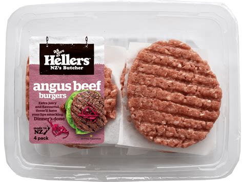 Hellers Smashed Angus Beef Burgers 2 Pack Nzs Butcher