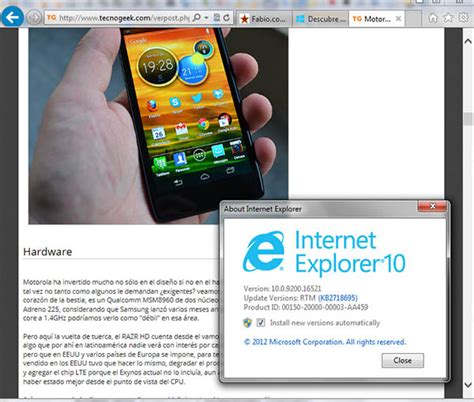 Microsoft Internet Explorer 10 Para Windows 7 Tecnogeek