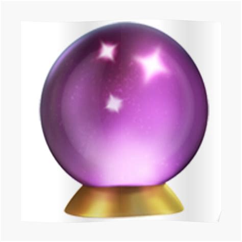 "Crystal Ball Emoji" Poster by emojiqueen | Redbubble