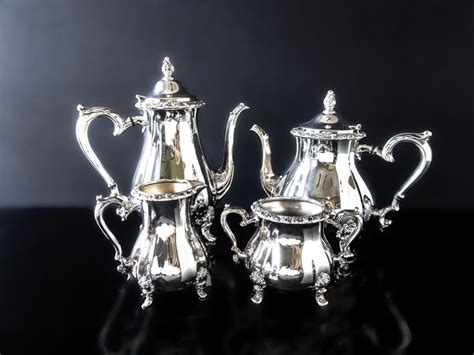 Vintage Silverplate Tea Set Service Countess By Webster Wilcox In