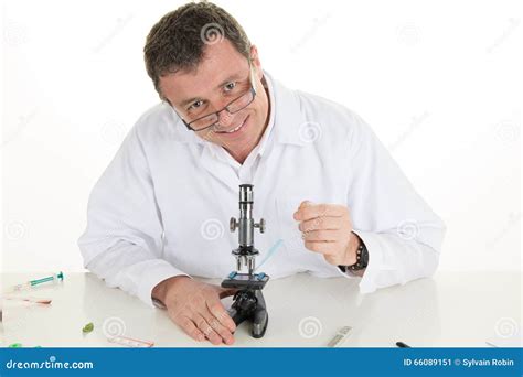 Chemist Studying New Substance In Scientific Lab Stock Image Image Of