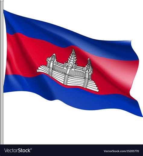 Flag of kingdom cambodia Royalty Free Vector Image