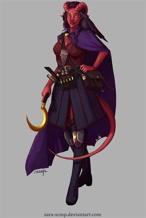 Char Portraits “ Kallia Tiefling Alchemist By Sara Campolo ” Character Portraits Tiefling